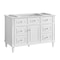 James Martin Vanities 48'' Single Vanity, Bright White w/ 3 CM Carrara White Marble Top 424-V48-BW-3CAR - alternate 2